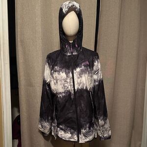 The North Face Black and White Hooded Wind Breaker